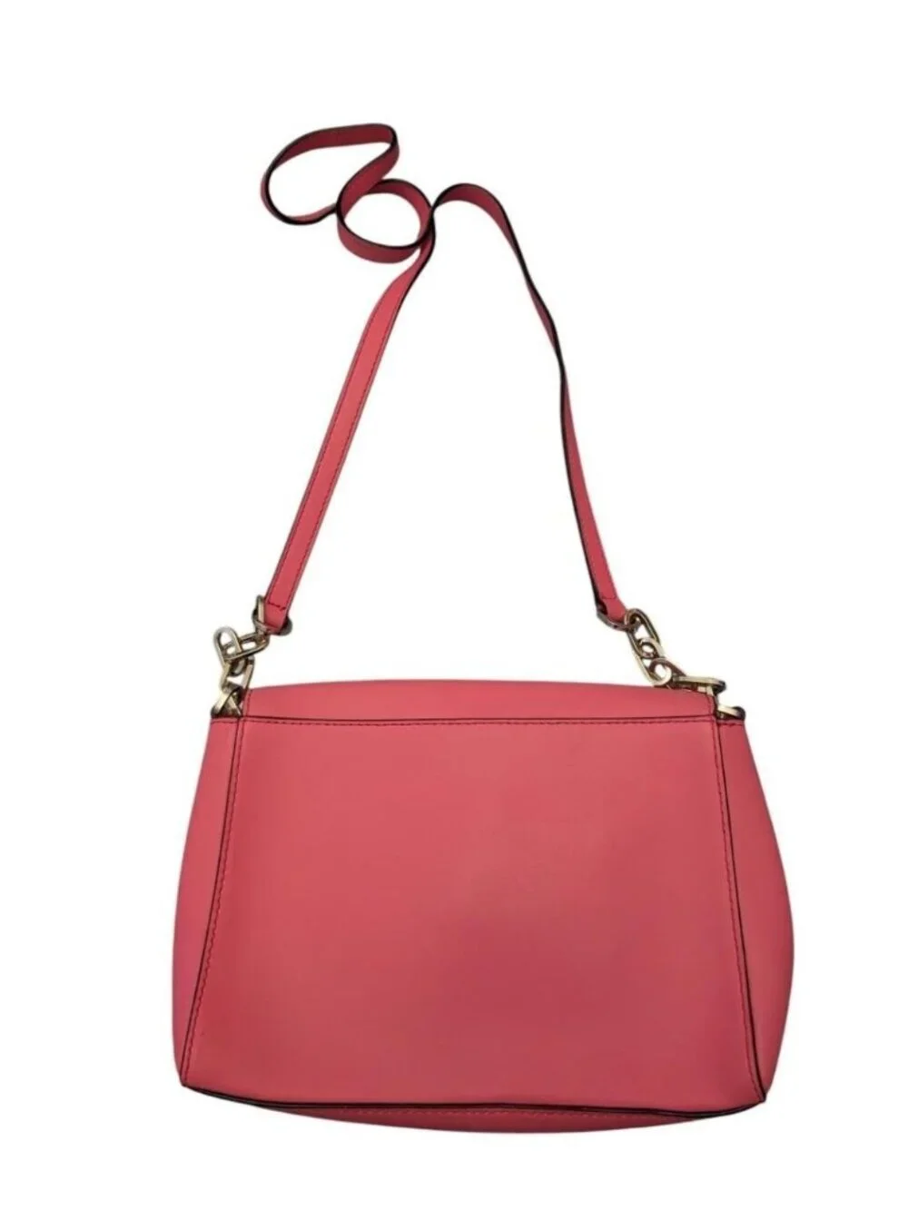 Kate Spade Pink Leather Chain-Accent Crossbody Bag